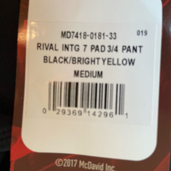 McDavid 7 Pad 3/4 Tight w/HardShell Thigh Guards🏈 - Picture 10 of 10